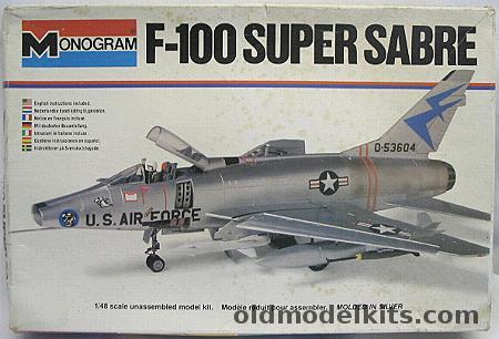 Monogram 1/48 North American F-100 Super Sabre, 5416 plastic model kit